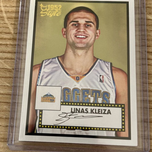Linas Kleiza Denver Nuggets NBA Topps 2006 autograph card Olympiacos