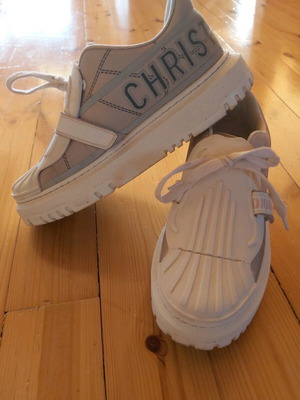 Sneakers Cristian Dior γυναικεία σαν καινούργια, άσπρα και γκρι, νούμερο 40-41