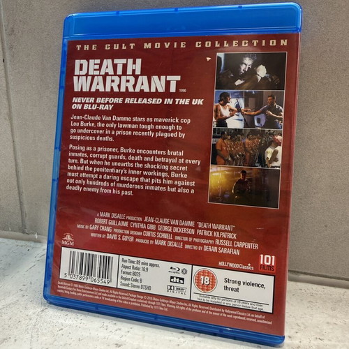 Death Warrant Van Damme Blu-ray without subtitles, adventure