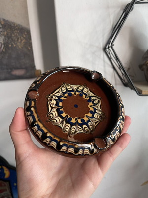 Vintage κεραμικό τασάκι μεταχειρισμένο, boho cottagecore