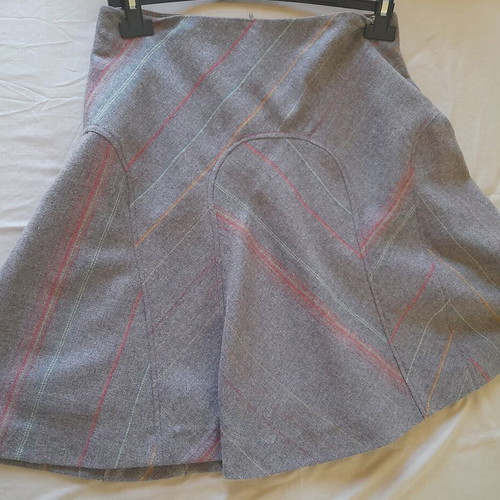 Naf Naf skirt like new, knee-length, gray multicolor, size L