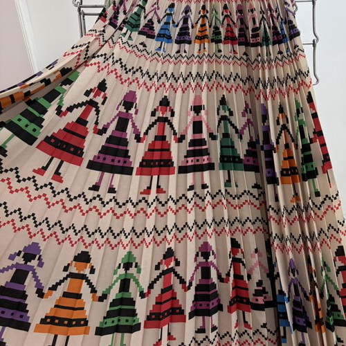 Karavan pleated skirt multicolor, like new, sizes S/M