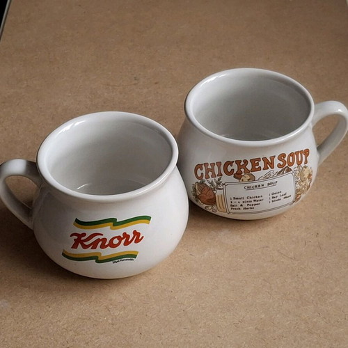 Knorr Chicken Soup large promotional mugs set of 2