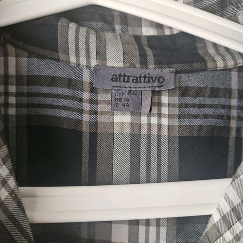 Attrattivo asymmetrical semi-sheer dress like new, black and green