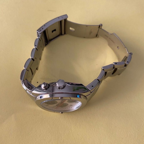 Oxette wristwatch women's used, silver, battery required