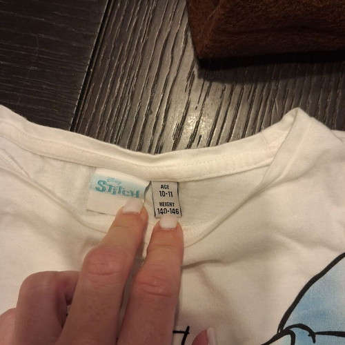 Stitch short sleeve shirt like new, girls' size 140 cm, white