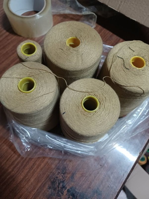 Set of 5 Delfini Brillant thread cones used, thickness tkt36