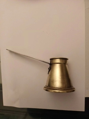 Vintage brass coffee briki used for Greek coffee