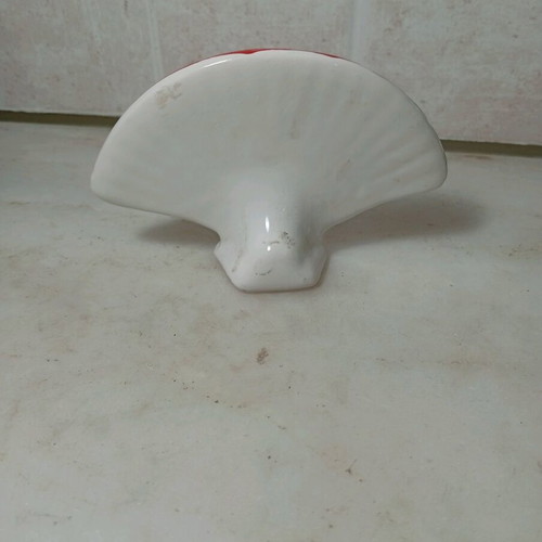 Ceramic fan-shaped decor like new with love message
