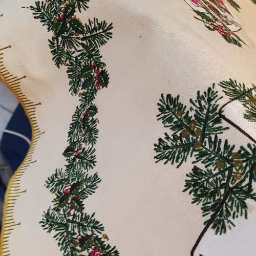 Tablecloth with 4 napkins used, Christmas set