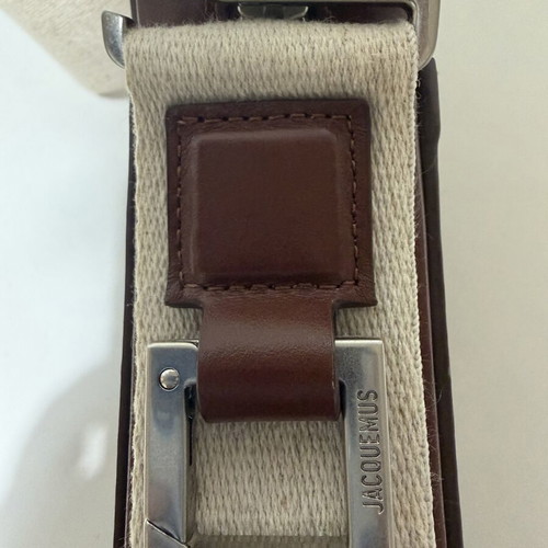 Jacquemus brown crossbody bag with beige strap