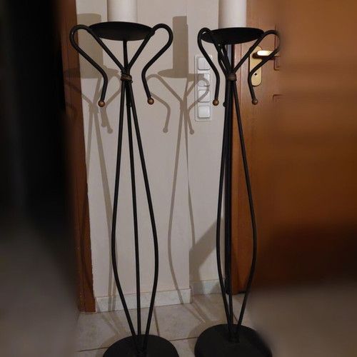 Modern candlesticks like new, 110cm height, can be used as flower stands