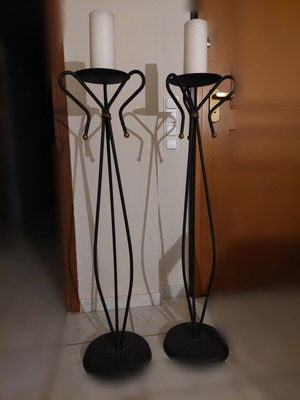 Modern candlesticks like new, 110cm height, can be used as flower stands