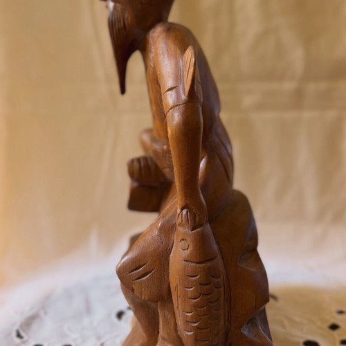 Antique Wooden Chinese Monk Figurine like new, hand carved