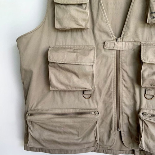 Vintage Utility Vest "Αφοί Κωνσταντακάτου" XL like new, beige