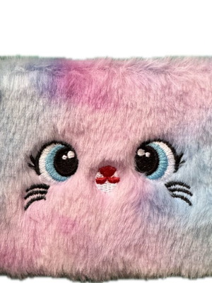 Furry pencil case like new