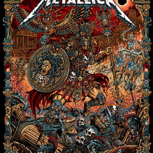 Metallica Athens 2026 Poster New Reprint 50x40 cm
