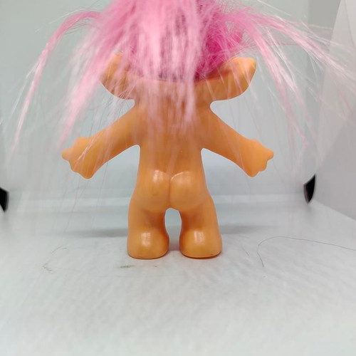Collectible Efxoulis Troll Doll with Pink Hair and Crystal like new