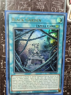Black Garden Yu-Gi-Oh! card like new with Ultra Pro sleeve