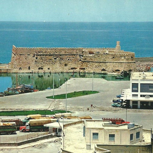 Collectible postcards used, pack of 8, Crete 1970-80
