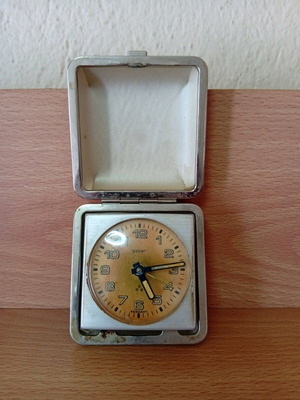 Vintage μηχανικό ρολόι ξυπνητήρι ταξιδιού Peter μεταχειρισμένο, δεκαετία 1960, Γερμανίας