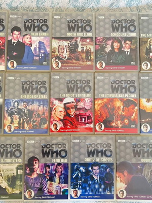 Doctor Who David Tennant empty DVD boxes, pack of 46, like new