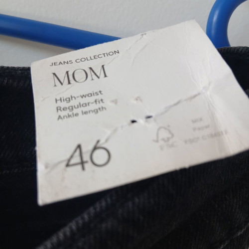 Mango Mom-fit Jeans New, Black, Size XXXL