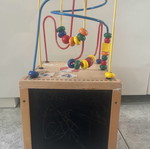 Wooden activity toy used