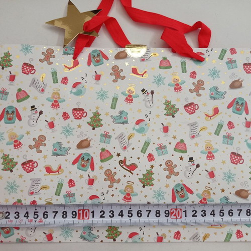 Christmas packaging paper bags used