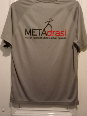 Running shirt with Metadrasi logo used, size L, gray