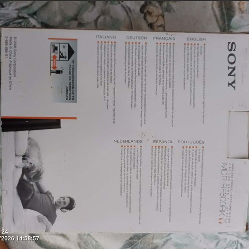 Sony MDR-RF800RK wireless headphones used, for parts or repair