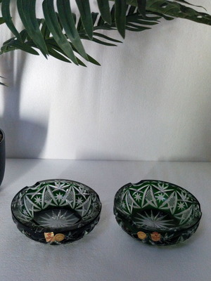 Ζευγάρι σταχτοδοχεία Bleikristall Nachtmann Rom emerald green καινούργιο