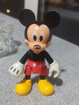 Mickey Mouse figure 7 cm used with some discoloration