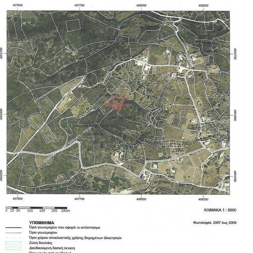 Buildable land 1,860 sqm in Kythera, Ano Livadi, Koumaros location