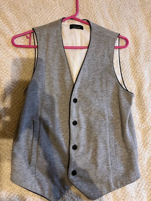 Zara Man Small (36) grey vest like new