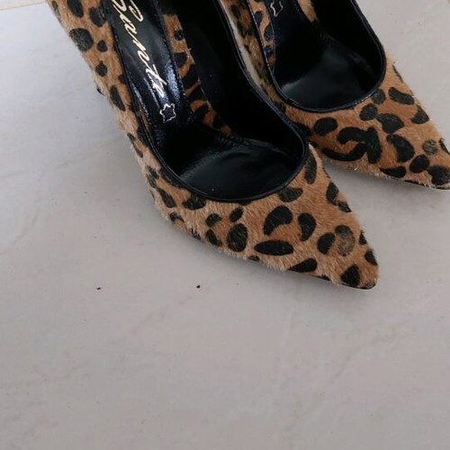 Sante leather animal print pumps like new, size 37