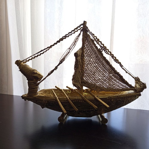 Handmade boat with many details