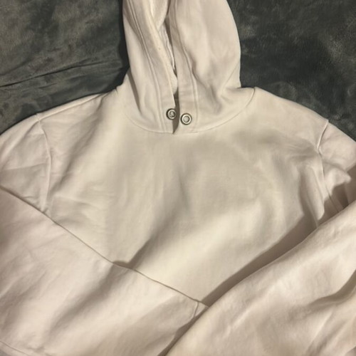 White hoodie like new, size M/L without drawstring with pockets