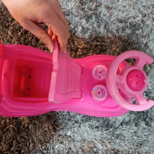 Pink children's toy car used