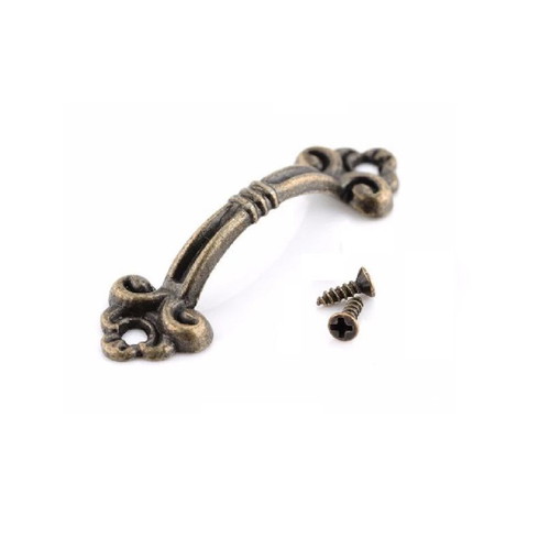 Vintage handle for boxes new, zinc alloy