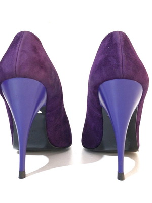 Petridis purple pumps used, size 39, 10 cm heel