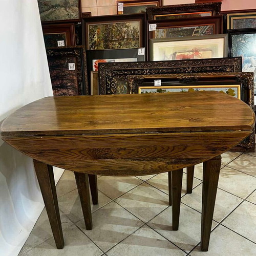 Wooden solid dining table with extension 78x107x134 cm used
