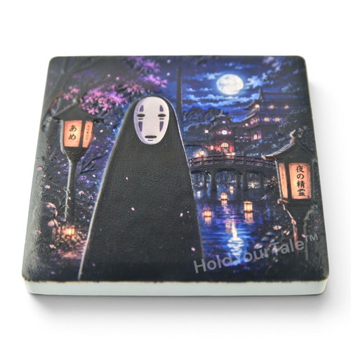 No-Face Kaonashi Ceramic Fridge Magnet 57×57 mm Spirited Away