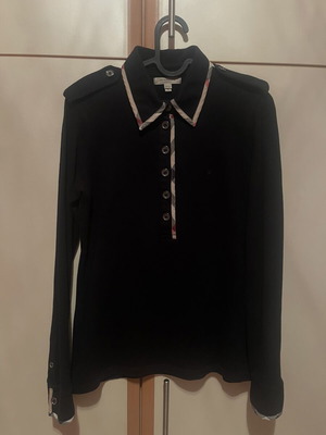 Burberry polo shirt like new, black, size S