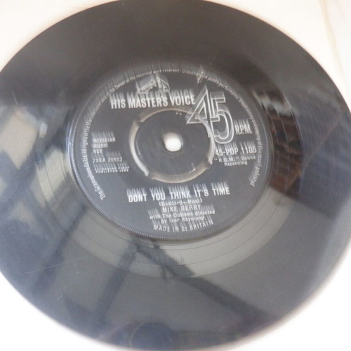 Mike Berry Don't You Think It's Time vinyl 45 rpm used, rare rock