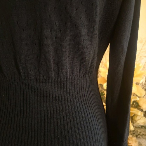 Roccobarocco wool dress black like new, size L