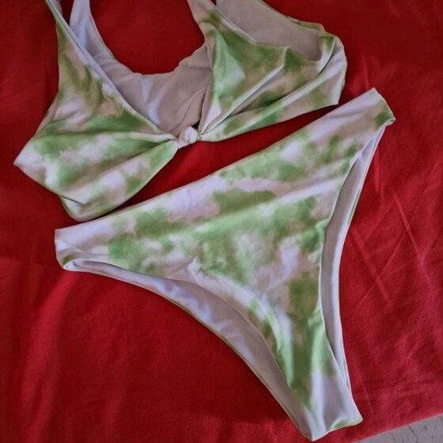 Comfort bikini new, white and light green, size XL