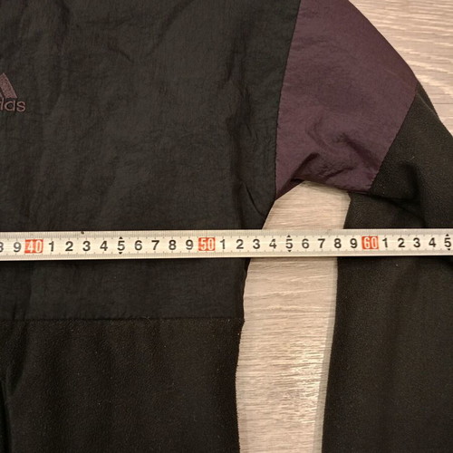 Adidas women's fleece track jacket used, black and plum