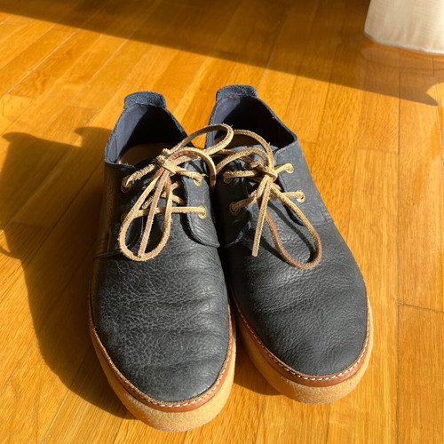 Clarks Clarkwood Low leather shoes size 41.5 like new navy blue