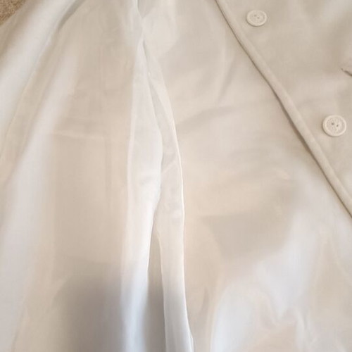 White girls' long coat with fur details